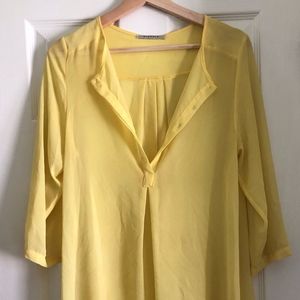 Yellow Sheer top
